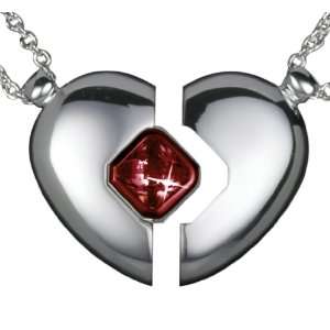  Petra Azar Silver Magnetic Heart Pendant with Square 