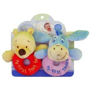   Baby Plush Ring Rattles   Winnie the Pooh and Eeyore Toys & Games