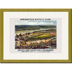   Framed/Matted Print 17x23, Springfield Bicycle Club
