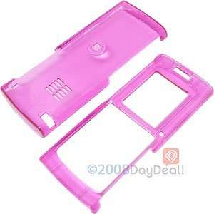  Clear Magenta Shield Protector Case w/ Belt Clip for Sanyo 