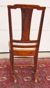 Birds Eye Maple Cane Seat Rocking Chair C. 1910  