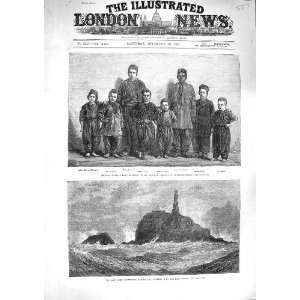   1881 Calf Rock Lighthouse Bantry English Acrobat Boys
