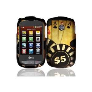  Graphic Rubberized Shield Hard Case for LG 800G   Ace Poker 