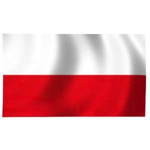  Poland Flag (No Eagle) 2X3 Foot Nylon PH Patio, Lawn 