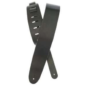   Waves Basic Classic Leather Guitar Strap, Black Musical Instruments