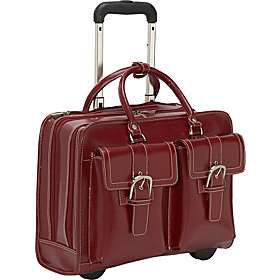 Franklin Covey Leather Wheeled Laptop Case   