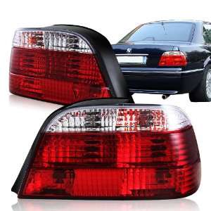  1995   2001 BMW E38 7 Series Euro Red / Clear Taillights 