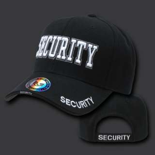 BLACK SECURITY GUARD OFFICER BASEBALL CAP CAPS HAT HATS  