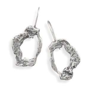    Oxidized Abstract Design Earrings 925 Sterling Silver Jewelry