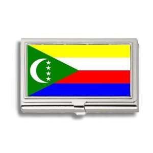  Comoros Islands Flag Business Card Holder Metal Case 