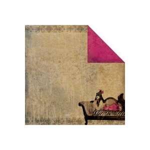  Fabscraps Burlesque Double sided Paper 12x12 chaise 20 