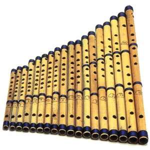  Set of 23 Bansuri Bamboo Flutes Musical Instruments