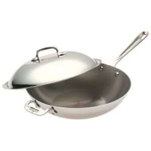  All Clad Stainless Collection Chefs Pan with Lid 4.0QT 12 