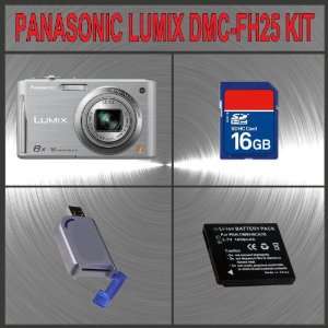  Panasonic DMC FH25S 16.1MP Digital Camera + Huge 