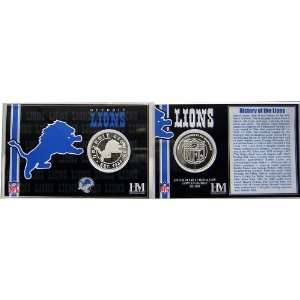  Detriot Lions Team History Coin Card