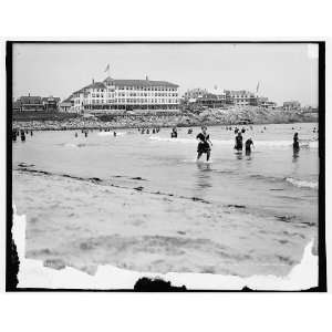 Youngs Hotel from the beach,York,Me. 