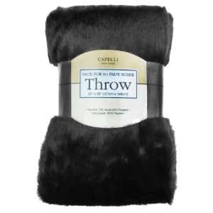  Capelli New York Faux Fur To Faux Suede Throw