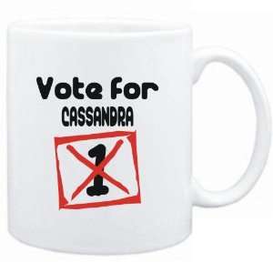 Mug White  Vote for Cassandra  Female Names Sports 