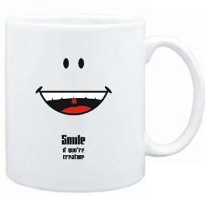    Mug White  Smile if youre creative  Adjetives