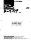 pioneer service manual w microfiche f 447 free us sh
