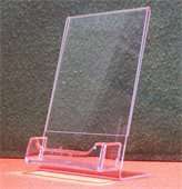acrylic business card display stand w/ 4x6 sign holder  