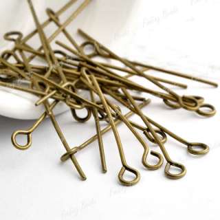 150pcs Iron Antique Brass fashion 1 inch DIY Eye pins Wholesale FREE 