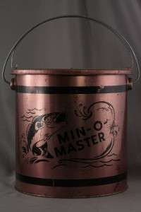   Fishing Min O Master 9 Tall Metal Minnow Lure Bucket & Insert  