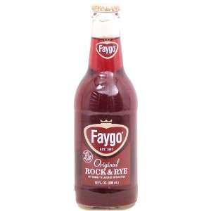Faygo original Rock & Rye flavored cream cola, 12 fl. oz. glass bottle