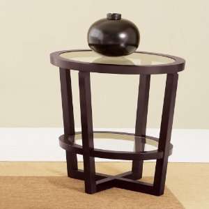  Sitcom Alison Collection Solid Birch Side Table with Glass 