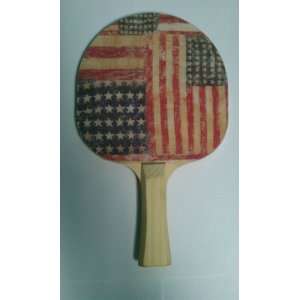 USA Flag Ping Pong Paddle 
