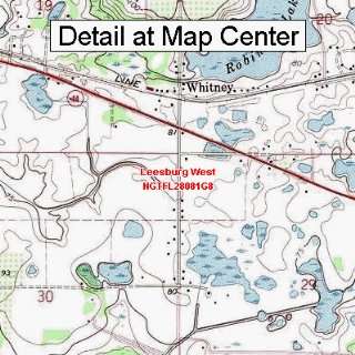 USGS Topographic Quadrangle Map   Leesburg West, Florida (Folded 