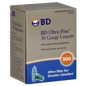  BD Ultra Fine Lancets, 30 Gauge, 100 ct. Health 