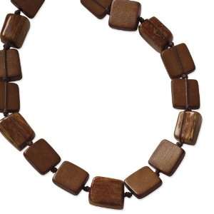  Coconut & White Wood Aster Waxed Cord Necklace Jewelry