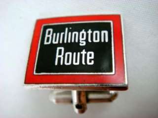 Very nice cufflink set celebrating the Burlington Route railroad line.