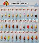 The  30 Pcs Assorted Fishing Lure Spinner Baits with Hooks 