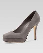 Gucci Helena Leather Peep Toe Platform Pump   