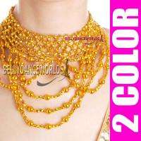   DANCING CHOKER NECKLACE COSTUME JEWELRY BOLLYWOOD PROPS GOLD/SILVER