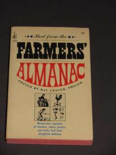 Geiger, Philom 1966 BEST FARMERS ALMANAC astrology book  