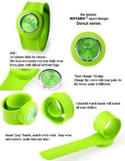 HOTARU Slap Color Faddish Fashion Jelly Silicon Quartz Sport Wrist 