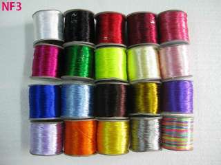 PICK COLOR 1.5mm SATIN RATTAIL NYLON CHINESE KNOT CORD JEWELRY 