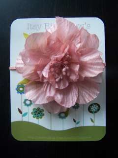 Infant Boutique Skinny Thin Flower Boutique Headband Dusty Pink Bow 