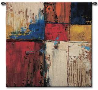 Raw and Jagged color blocking abstract tapestry that makes a bold 