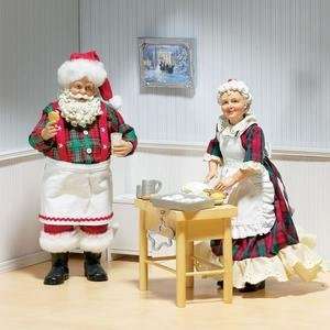  Collectible Family Recipe Fabriche Mr & Mrs Santa Claus 