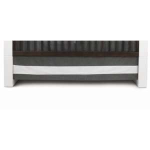  Sticks Crib Skirt Solid Band in Pewter