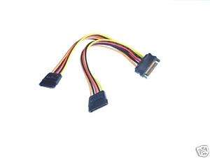 SATA 15 pin Y splitter 5 wire Power Cable   6 inches 705105131757 