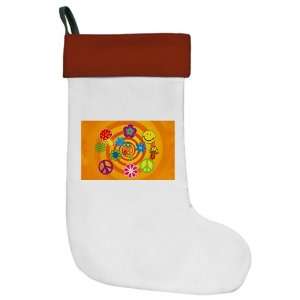  Christmas Stocking 70s Spiral Peace Symbol Everything 