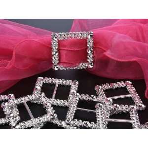  Plastic Silver Bling Bling Look Buckles for Clothing 