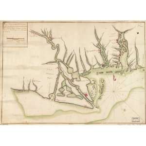  1780 map of Gulf Coast, US,