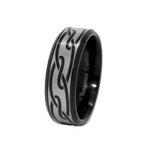   Etched Celtic Design Wedding Ring Fashion Band Engagement Ring Size 7