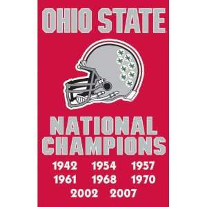 Ohio State Buckeyes 2007 BCS National Champions 44x28 Applique and 